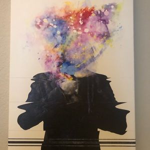 “Positive thinking” man, original art on canvas.